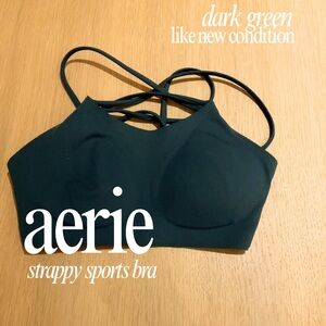 Aerie Forest Green Strappy Bra